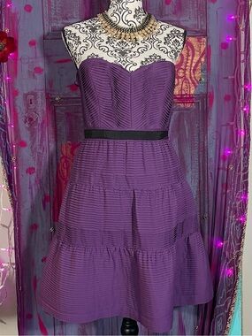 bcbg luna ruffle evening dress Lumi Dress Black / 4